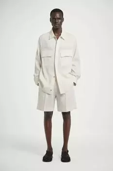 Шорты из льна COS, экрю