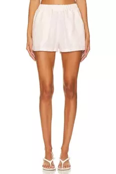 Шорты из льна с фестончатым краем Pq, розовый