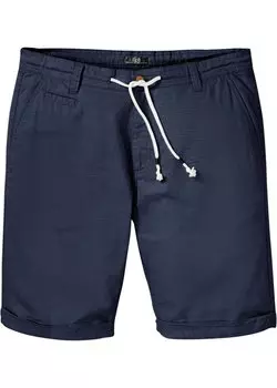 Шорты из льна стандартного кроя Bpc Bonprix Collection, синий