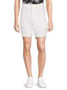 Шорты из льняной смеси с плоской передней частью Saks Fifth Avenue, белый