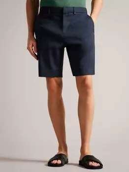 Шорты из льняной смеси Ted Baker Leder, темно-синие