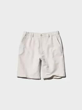Шорты из льняной смеси Uniqlo, бежевый