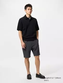 Шорты из льняной смеси Uniqlo, серый