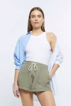 Шорты из лиоцелла с кулиской River Island, зеленый