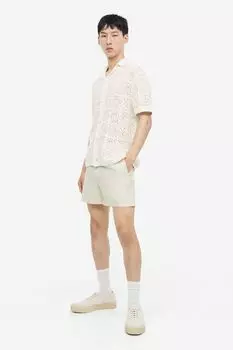 Шорты из лиоцелла стандартной посадки H&M, светло-серый