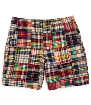 Шорты из мадраса Polo Ralph Lauren Big Boys 8–20 Prepster в стиле пэчворк, мультиколор