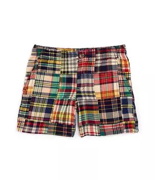 Шорты из мадраса в стиле пэчворк Polo Ralph Lauren Little Boys 2T-7 Prepster, мультиколор