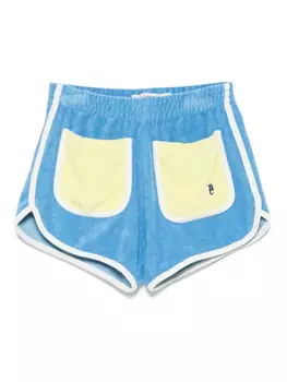 Шорты из махровой ткани с цветными блоками Bobo Choses, синий