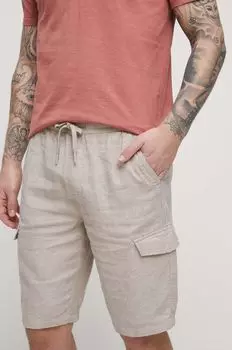 Шорты из медицинского льна Medicine, бежевый