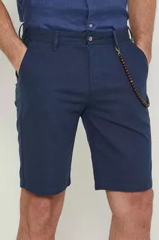 Шорты из медицинского льна Medicine, темно-синий