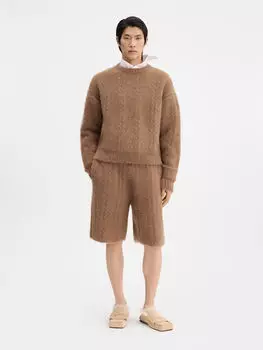 Шорты из мохера JACQUEMUS The Nuvola shorts, кэмел