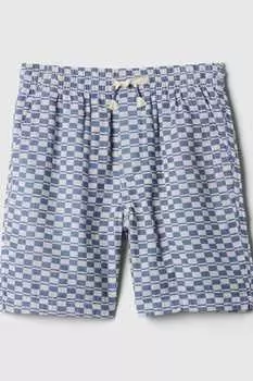 Шорты из мятого хлопка (4–13 лет) Gap, синий