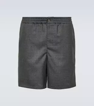 Шорты из натуральной шерсти Ami Paris, серый