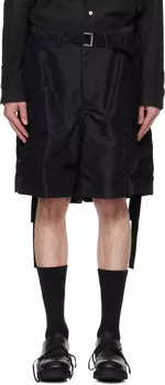 Шорты из нейлонового твила sacai, черный