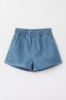 Шорты из органического денима из шамбре Polarn O Pyret, синий