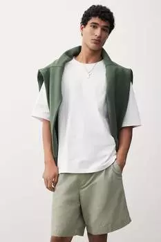 Шорты из парусины классического кроя H&M, зеленый