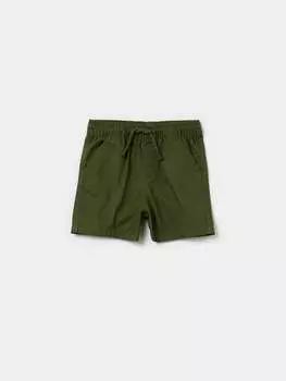 Шорты из поплина с кулиской Fagottino, цвет army green