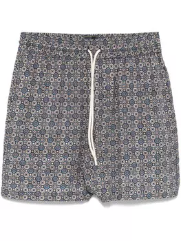 Шорты из португальской фланели с геометрическим узором Portuguese Flannel, синий