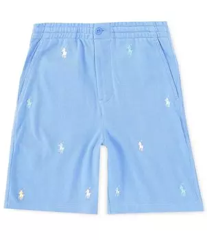 Шорты из сетчатой ткани с вышивкой Polo Ralph Lauren Big Boys 8–20 Polo Prepster, синий