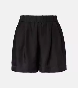 Шорты из шелкового твила Zurich Asceno, черный