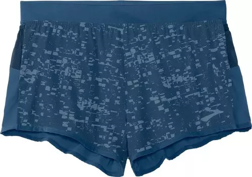 Шорты из шерпы с разрезом, мужские, внутренний шов 3 дюйма Brooks, синий