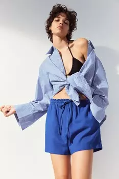 Шорты из смеси льна H&M, синий
