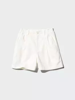 Шорты из смеси льна и хлопка Uniqlo, цвет 01 белый