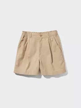 Шорты из смеси льна и хлопка Uniqlo, цвет 32 бежевый