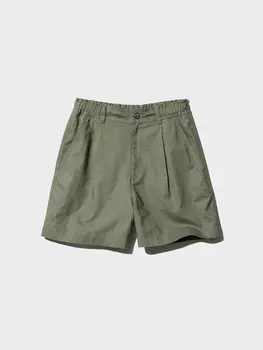 Шорты из смеси льна и хлопка Uniqlo, цвет 56 зеленый