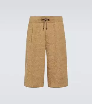 Шорты из смесового джута Dries Van Noten, бежевый