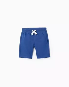 Шорты из смесового хлопка для мальчиков с кулиской Zippy, темно-синий