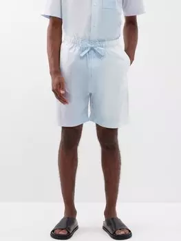 Шорты из смесового хлопка с градиентным принтом LOEWE, синий