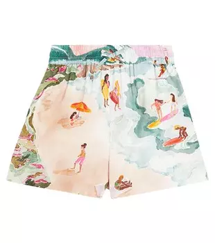 Шорты из смесового хлопка с принтом Scotch & Soda, мультиколор