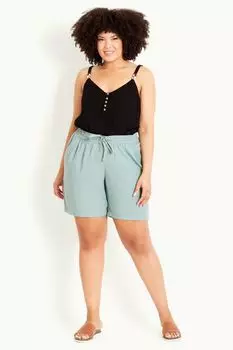 Шорты из смесового льна Evans, зеленый