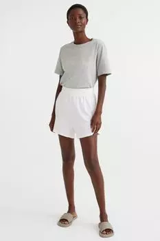 Шорты из смесового льна H&M, белый