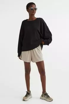 Шорты из смесового льна H&amp;M, бежевый