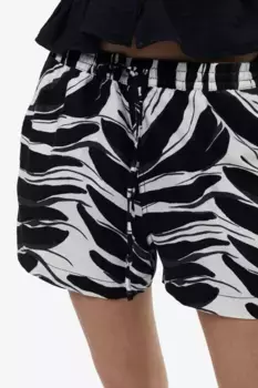 Шорты из смесового льна H&M, серый