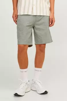 Шорты из смесового льна Jack & Jones, зеленый
