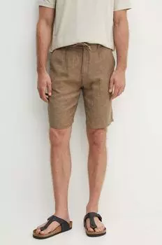Шорты из смесового льна Lindbergh, коричневый