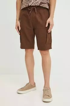Шорты из смесового льна Medicine, коричневый