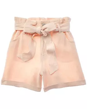 Шорты из смесового льна с поясом Vintage Havana, коричневый