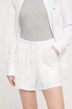 Шорты из смесового льна Tommy Jeans, белый