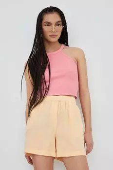 Шорты из смесового льна Vila, оранжевый