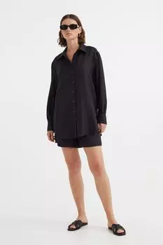 Шорты из смесового шелка H&amp;M, черный