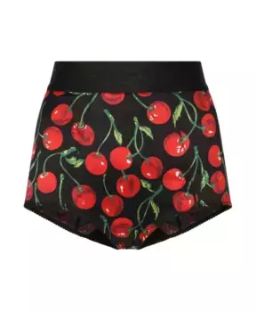 Шорты из смесового шелка с логотипом Dolce & Gabbana, черный