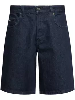 Шорты из стираного денима Emporio Armani, синий