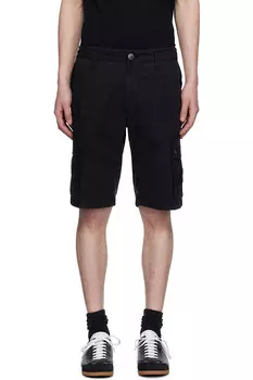 Шорты из стретч-сатина с хлопком Supima Stone Island, черный