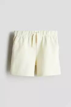 Шорты из структурированного трикотажа H&M, желтый