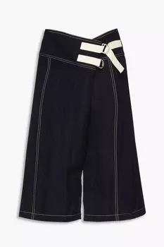 Шорты из тисненого твила JIL SANDER, нави