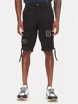 Шорты из ткани обычного кроя 251BE041CT1122 Aeronautica Militare, черный